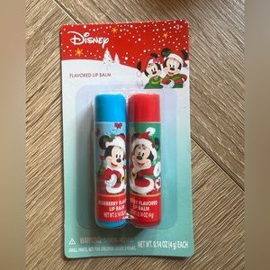 2 Count - Disney Mickey & Minnie Christmas - Lip Balm Cherry & Blueberry